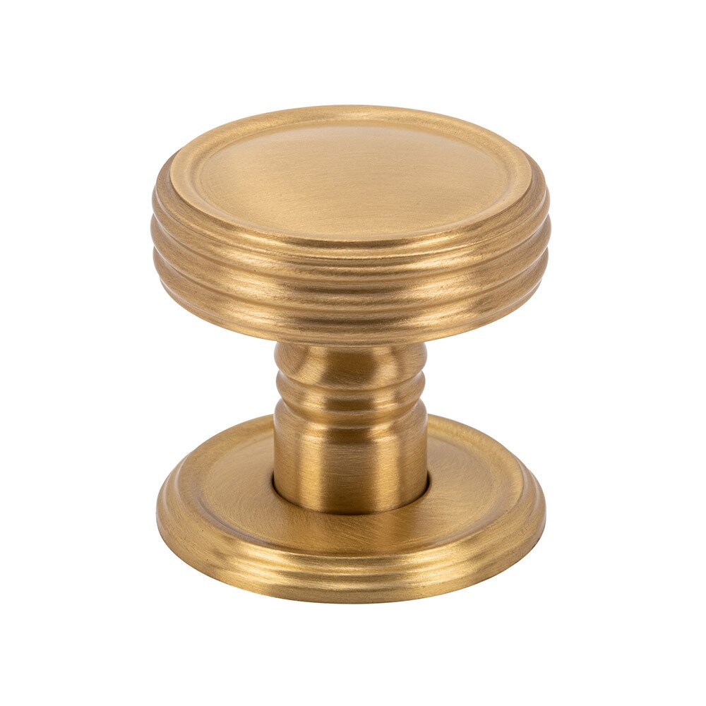 1 1/2" Round Knob in Satin Brass