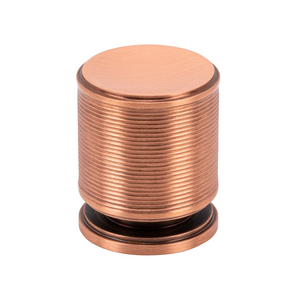 1" Round Knob in Brushed Copper