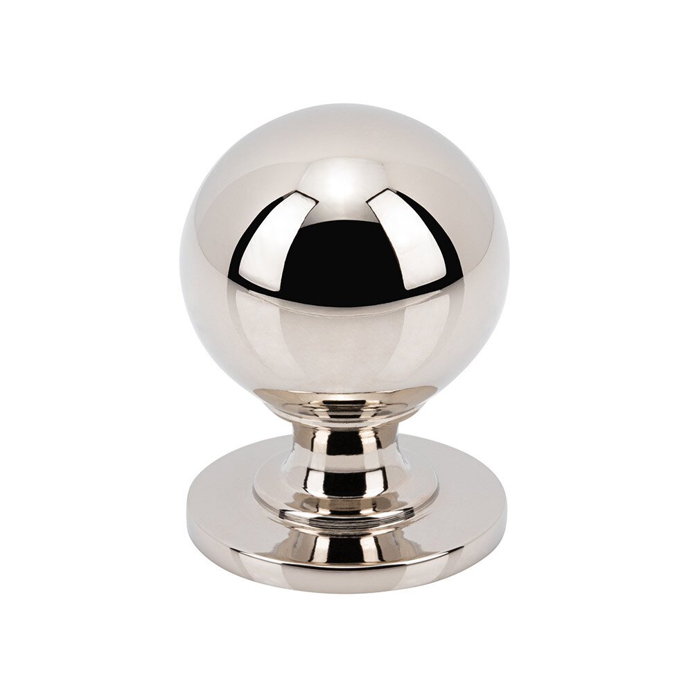 1 1/4" Round Smooth Knob in Polished Nickel