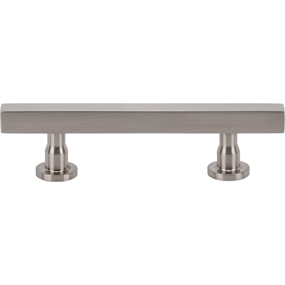 3" Centers Square Bar Pull in Brushed Satin Nickel