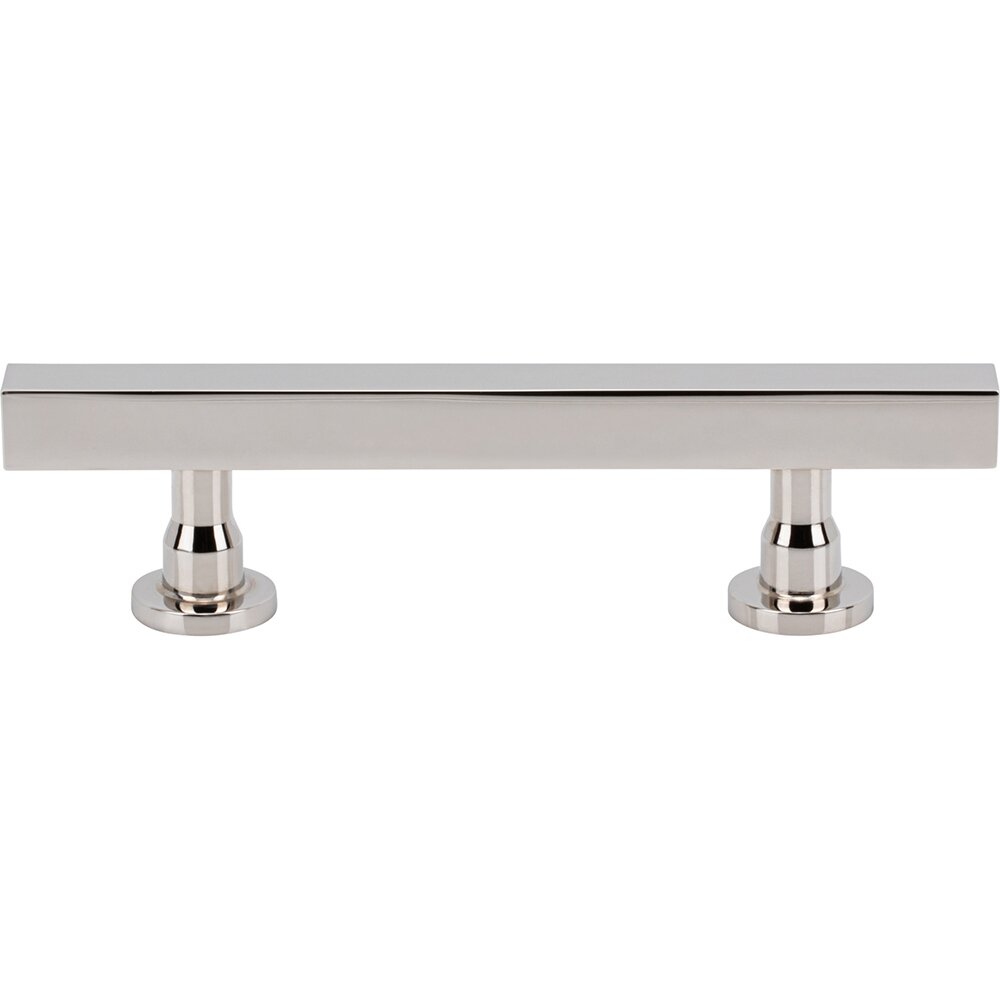 3" Centers Square Bar Pull in Polished Nickel