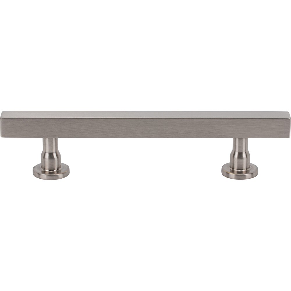 3 3/4" Centers Square Bar Pull in Brushed Satin Nickel