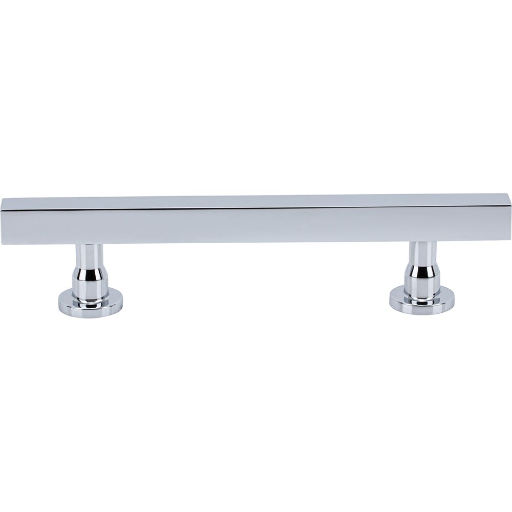 3 3/4" Centers Square Bar Pull in Polished Chrome