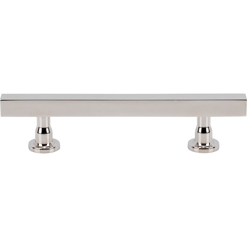 3 3/4" Centers Square Bar Pull in Polished Nickel
