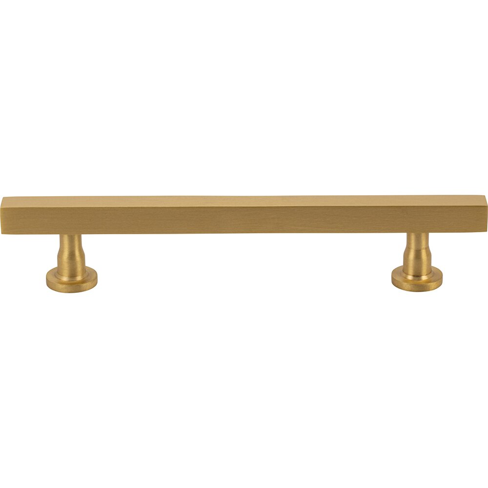 5" Centers Square Bar Pull in Satin Brass