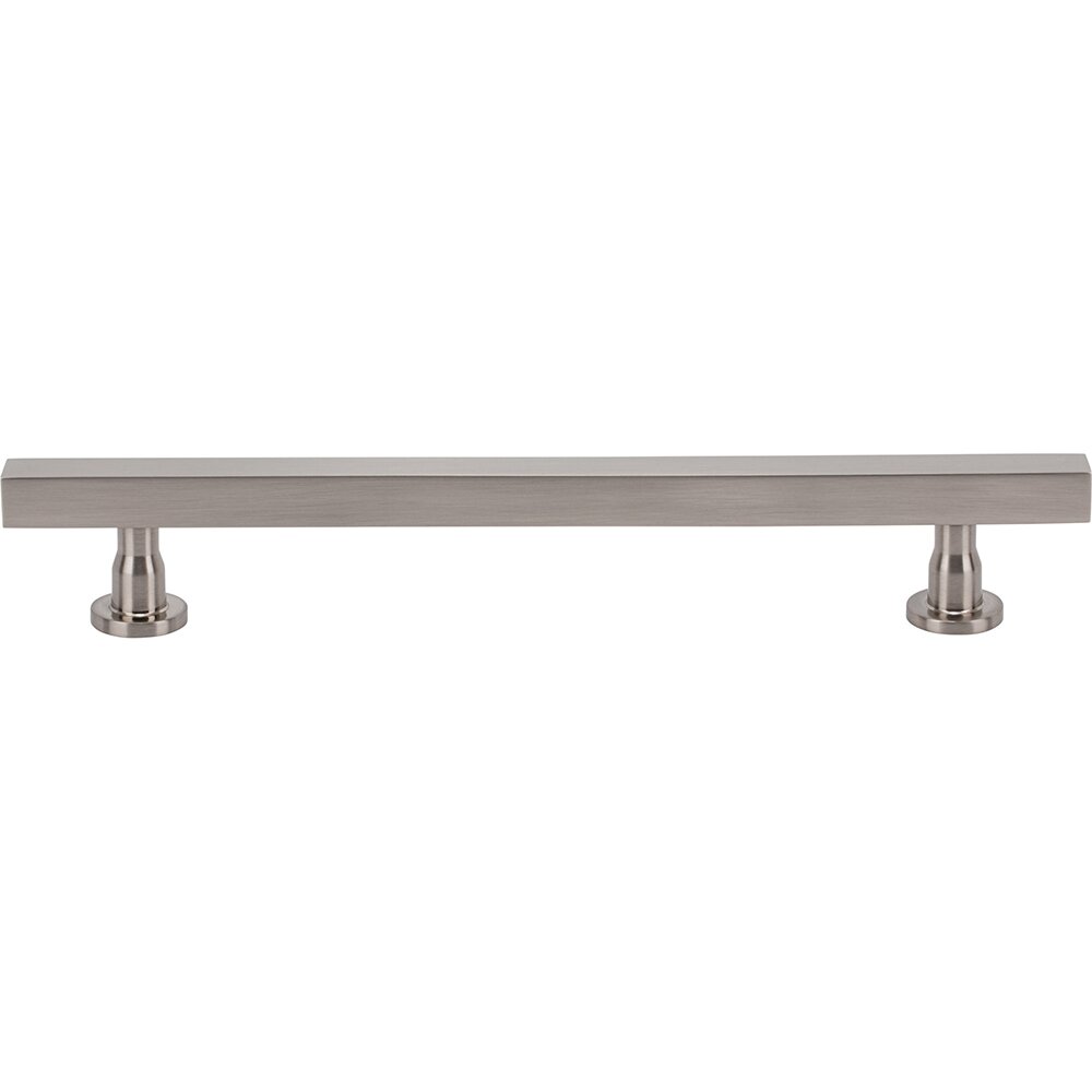 6 5/16" Centers Square Bar Pull in Brushed Satin Nickel