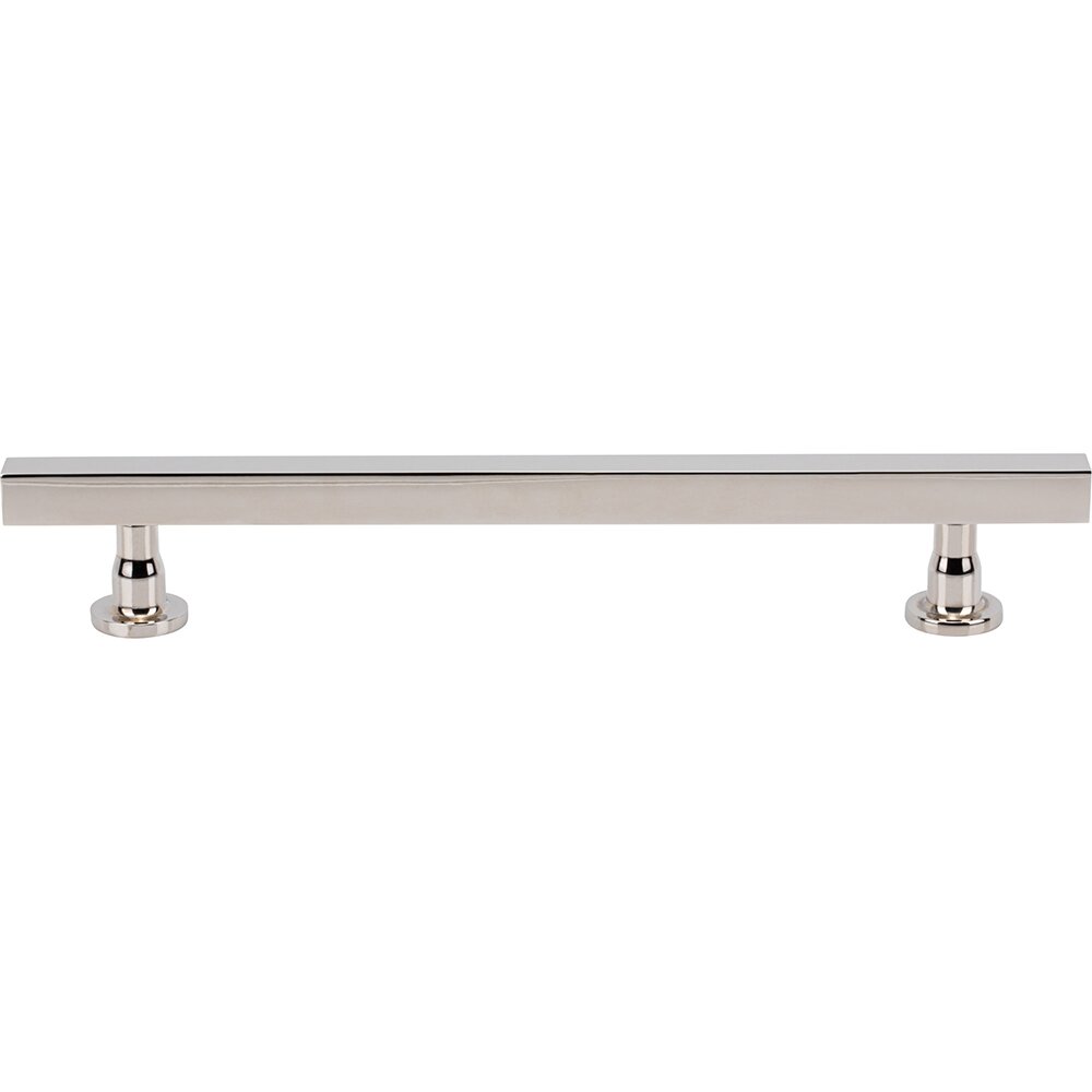 6 5/16" Centers Square Bar Pull in Polished Nickel