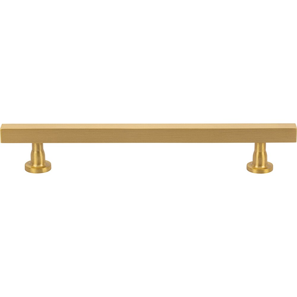 6 5/16" Centers Square Bar Pull in Satin Brass