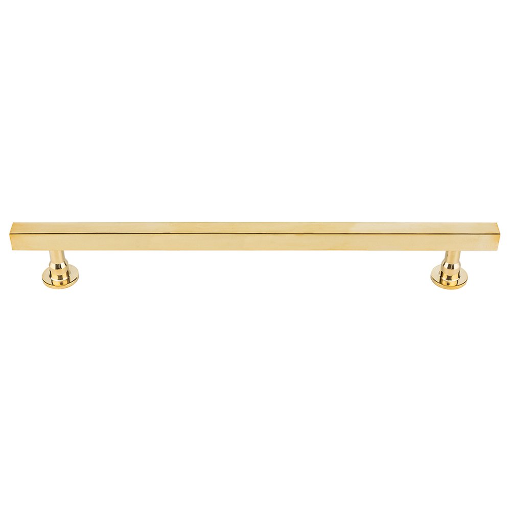 12" Centers Square Bar Appliance Pull in Unlacquered Brass