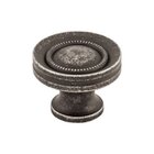 Button Faced 1 1/4" Diameter Mushroom Knob in Black Iron