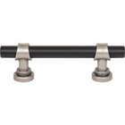 Bit 3" Centers Bar Pull in Flat Black and Pewter Antique