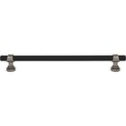 Bit 8 13/16" Centers Bar Pull in Flat Black and Pewter Antique