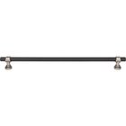 Bit 12" Centers Bar Pull in Flat Black and Pewter Antique