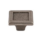 Square Inset 2" Long Square Knob in Cast Iron
