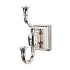 Stratton Bath Double Hook  in Polished Nickel