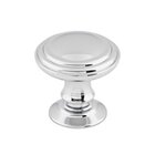 1 1/4" Diameter Reeded Knob in Polished Chrome