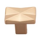 Quilted 1 1/4" Long Rectangle Knob in Honey Bronze