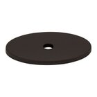 Oval 1 1/2" Knob Backplate in Flat Black