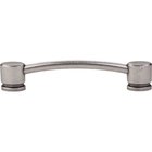 Oval Thin 5" Centers Bar Pull in Pewter Antique
